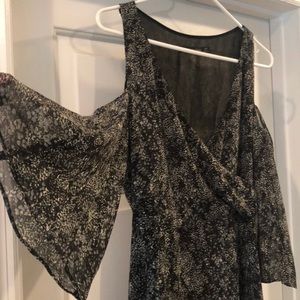 Zara cold shoulder dress